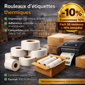 Pack 50 rouleaux d’étiquettes papier thermique Économisez 10%
