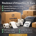 Rouleaux d'étiquettes PP BLANC 100x100mm