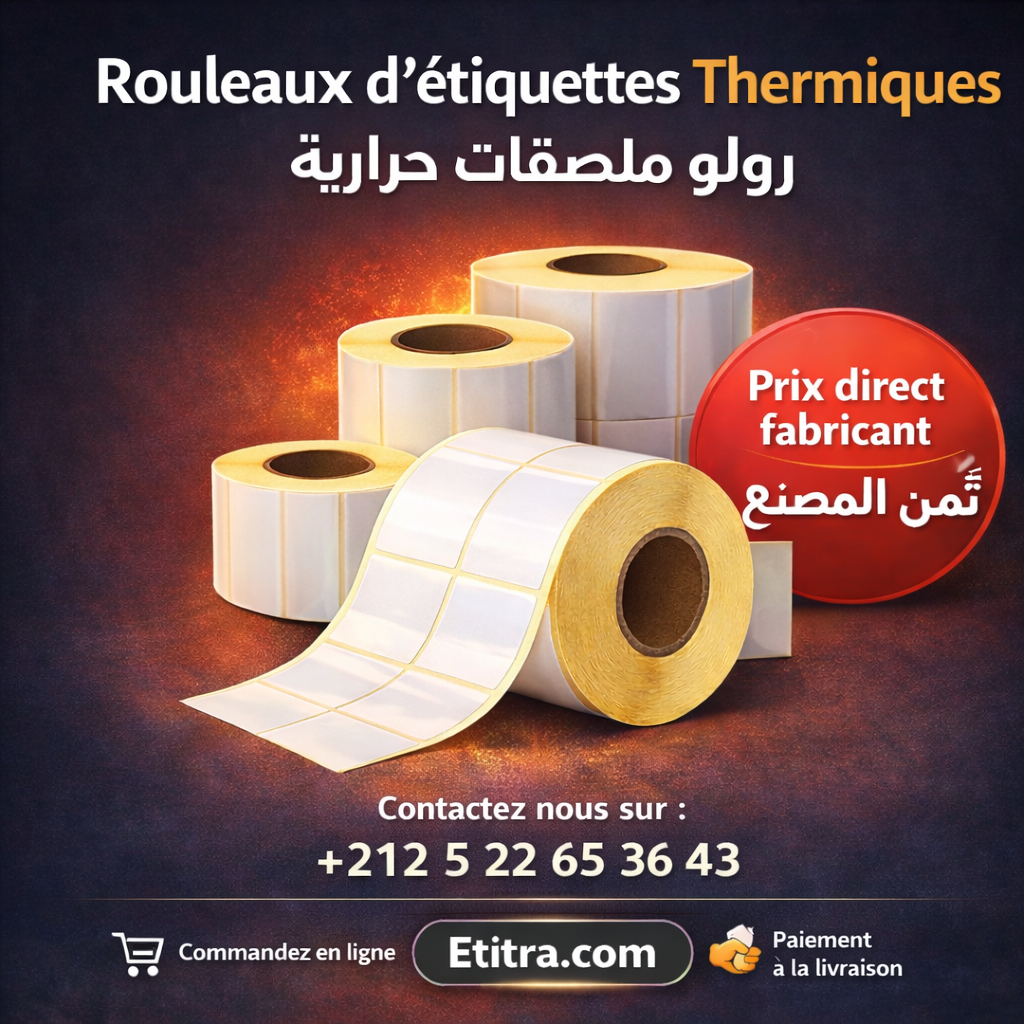 Rouleaux d'étiquettes papier thermique
