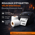 Rouleaux d’étiquettes Papier Vélin 100x00mm